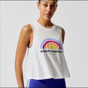 Spiritual Gangster Radiate Positivity cropped tank top, small